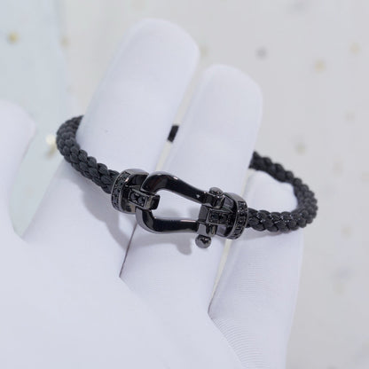 [Solara Jewelry]FORCE LARGE SERIES HORSESHOE BLACK SAMURAI BRACELET