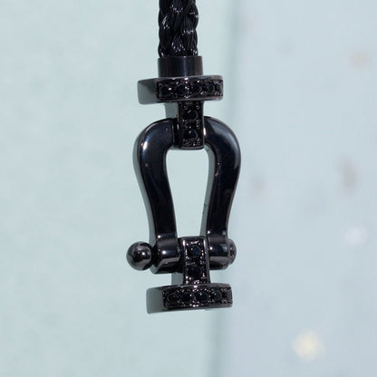 [Solara Jewelry]FORCE LARGE SERIES HORSESHOE BLACK SAMURAI BRACELET
