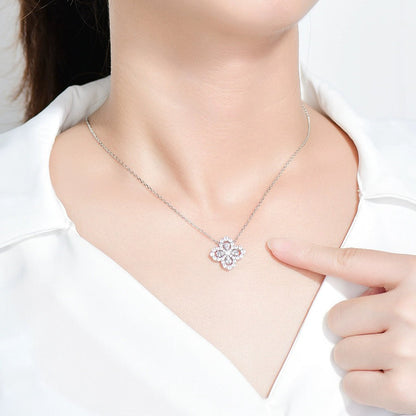 [Solara Jewelry]LOOP NECKLACE FULL MOTIF DIAMOND 16MM MULTIPLE COLORS