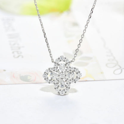 [Solara Jewelry]LOOP NECKLACE FULL MOTIF DIAMOND 16MM MULTIPLE COLORS
