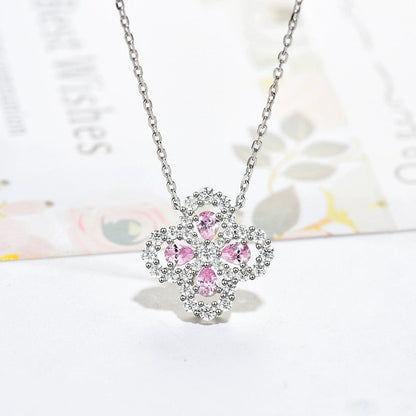 [Solara Jewelry]LOOP NECKLACE FULL MOTIF DIAMOND 16MM MULTIPLE COLORS