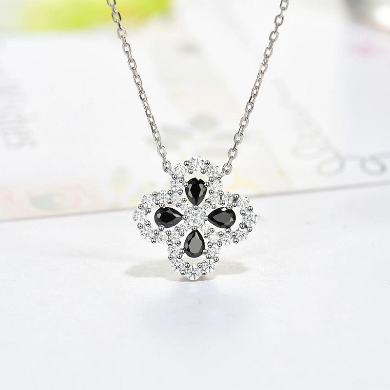 [Solara Jewelry]LOOP NECKLACE FULL MOTIF DIAMOND 16MM MULTIPLE COLORS