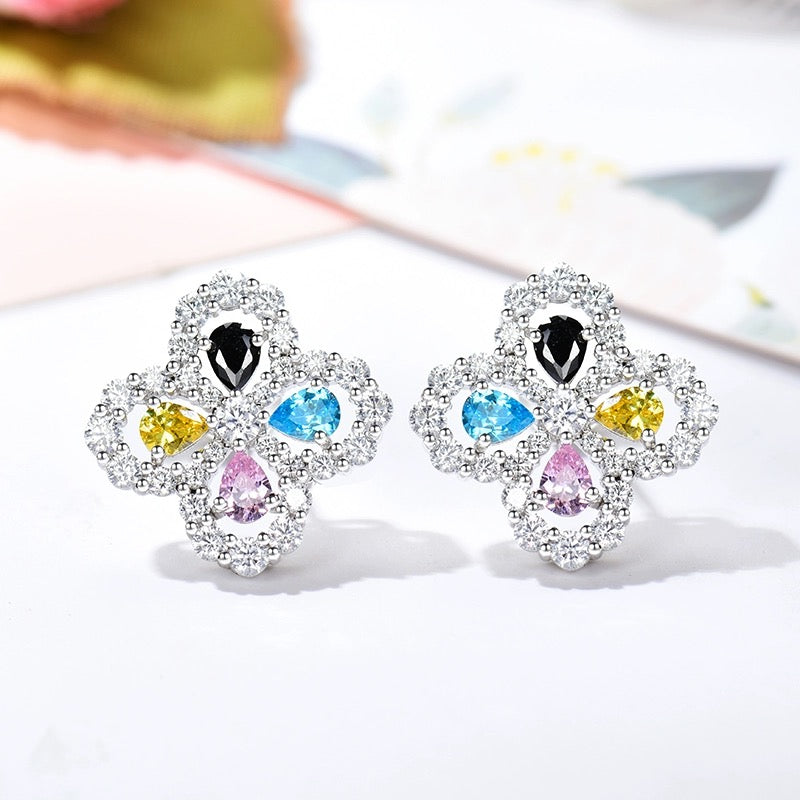 [Solara Jewelry]LOOP EARRINGS FULL MOTIF DIAMOND 16MM
