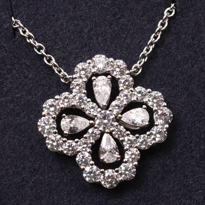 [Solara Jewelry]LOOP NECKLACE FULL MOTIF DIAMOND 16MM MULTIPLE COLORS