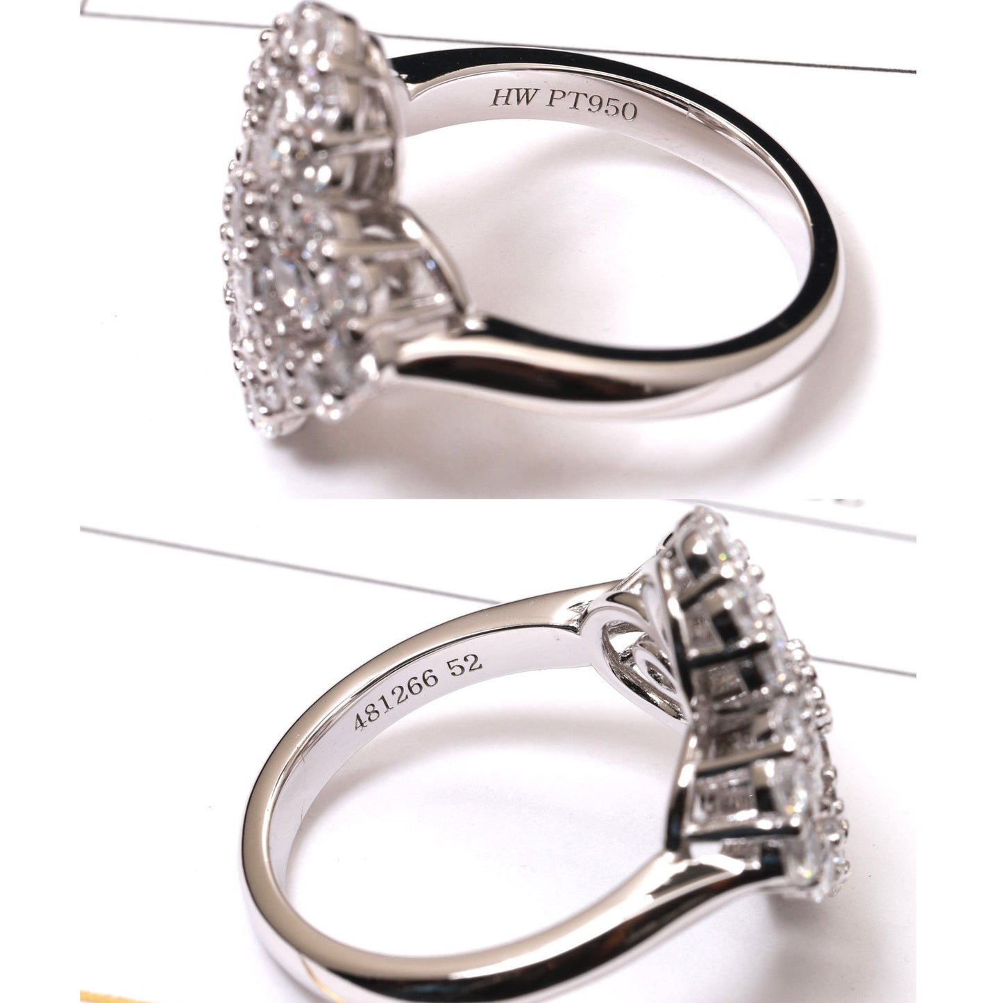 [Solara Jewelry]LOOP RING FULL MOTIF DIAMOND 16MM SILVE