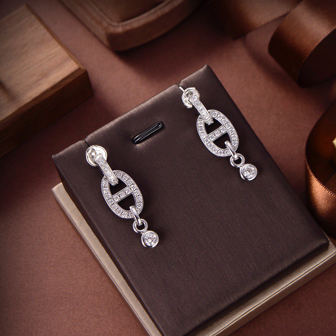 [Solara Jewelry]HM CHAINE DIAMOND EARRINGS