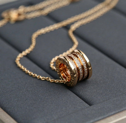 [Solara Jewelry]ZERO 1 PINK GOLD DIAMOND NECKLACE