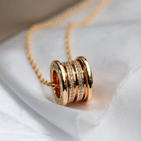 [Solara Jewelry]ZERO 1 PINK GOLD DIAMOND NECKLACE