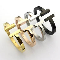 [Solara Jewelry]T SQUARE OPEN BRACELET