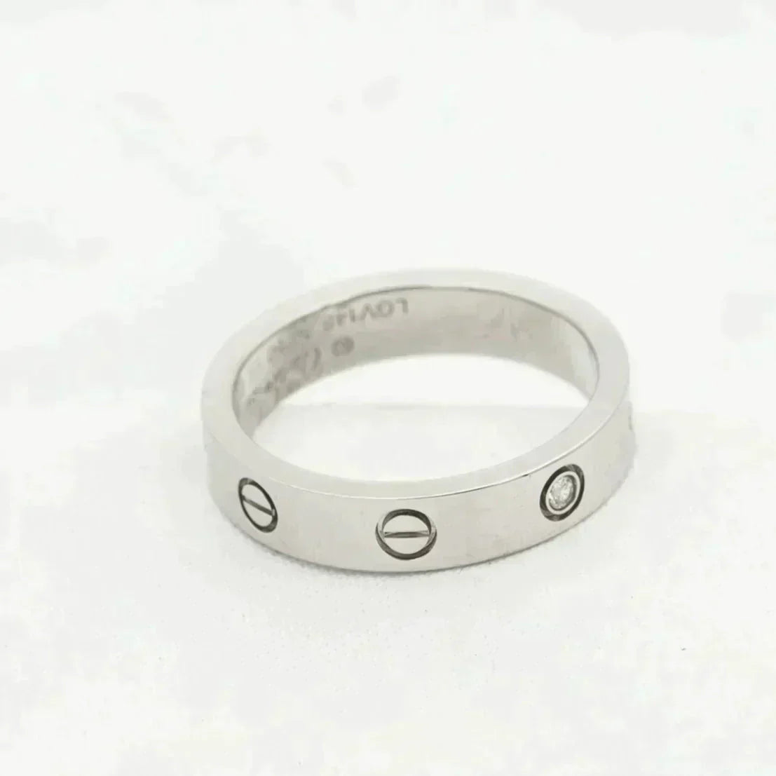 [Solara Jewelry]LOVE RING 4MM 1 DIAMOND SILVER
