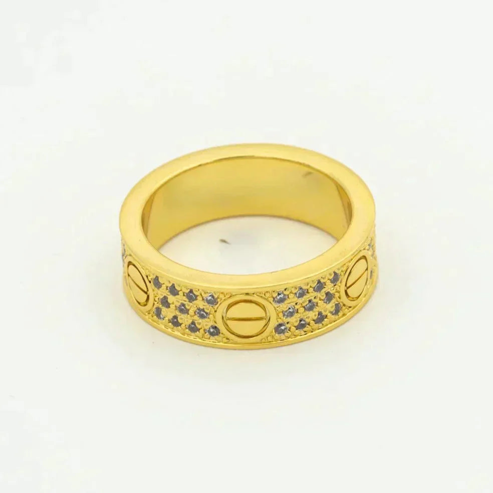 [Solara Jewelry]LOVE RING 5.5MM DIAMONDS PAVED