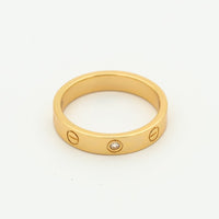 [Solara Jewelry]LIEBESRING 4MM 1 DIAMANT ROSÉGOLD
