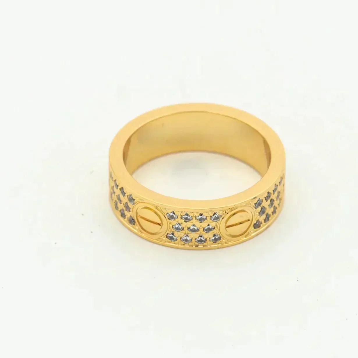 [Solara Jewelry]LOVE RING 5.5MM DIAMONDS PAVED
