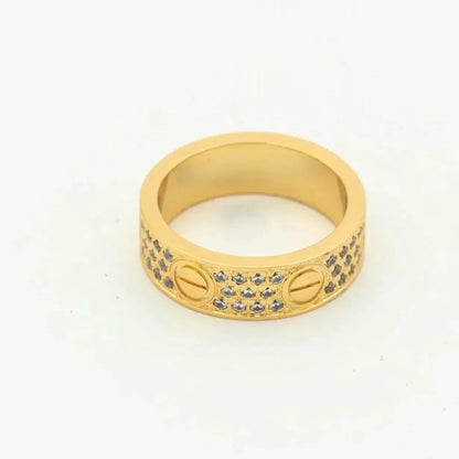 [Solara Jewelry]LOVE RING 5.5MM DIAMONDS PAVED
