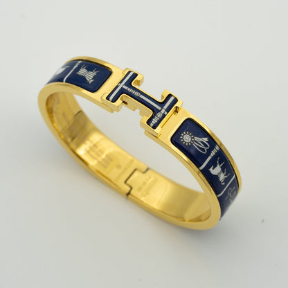 [Solara Jewelry]H BRACELET BLUE CERAMIC