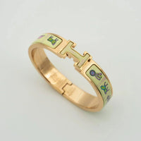 [Solara Jewelry]H PINK GOLD BRACELET CREAM CERAMIC