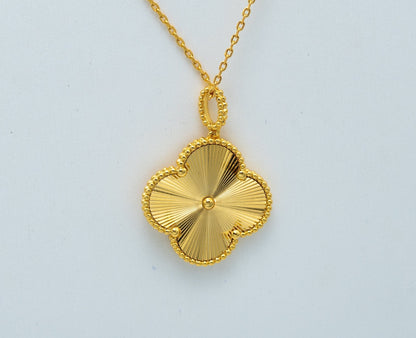 [Solara Jewelry]CLOVER 25MM PEDANT NECKLACE GOLD