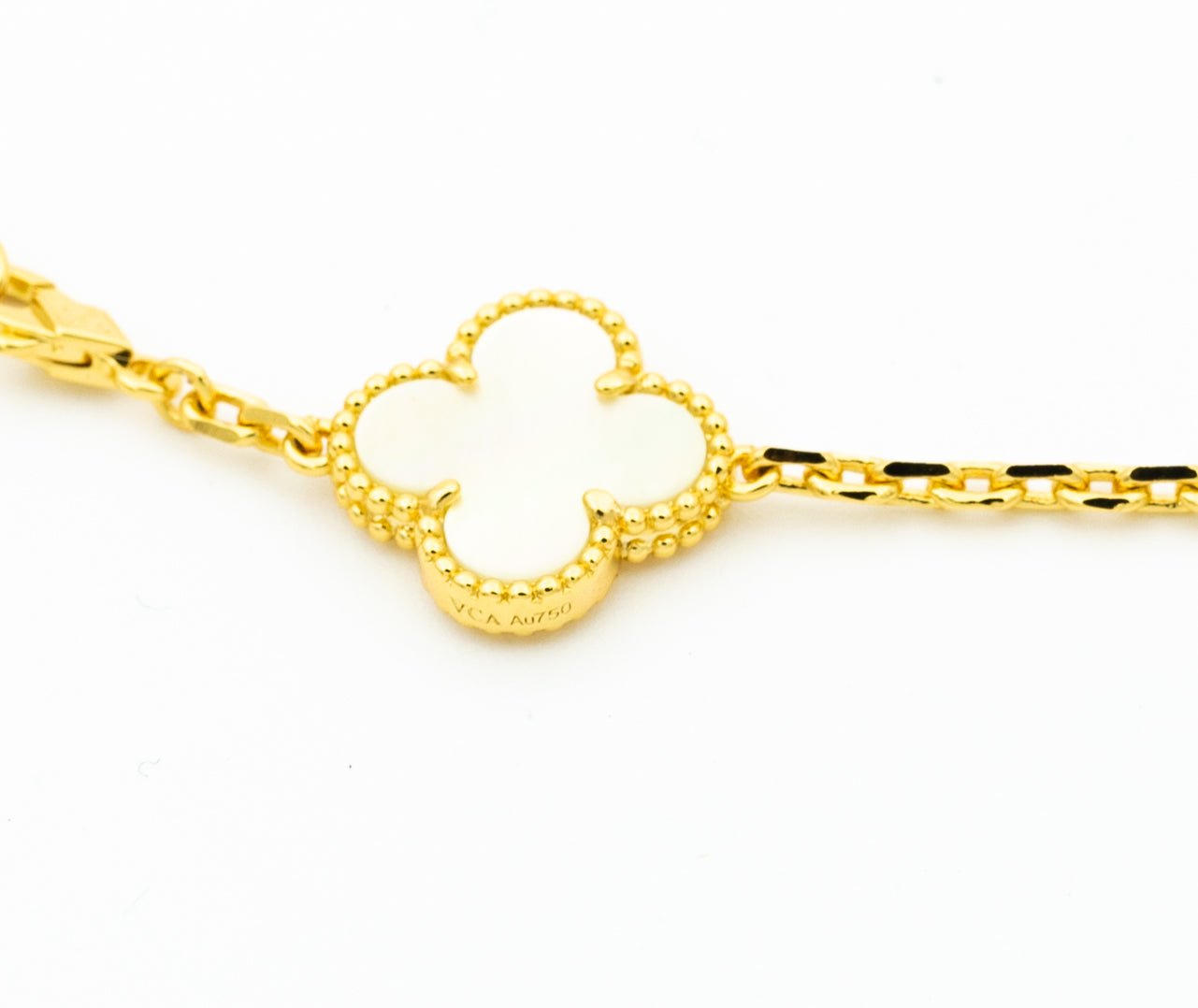 [Solara Jewelry]CLOVER BRACELET 5 MOTIFS ONYX MOP