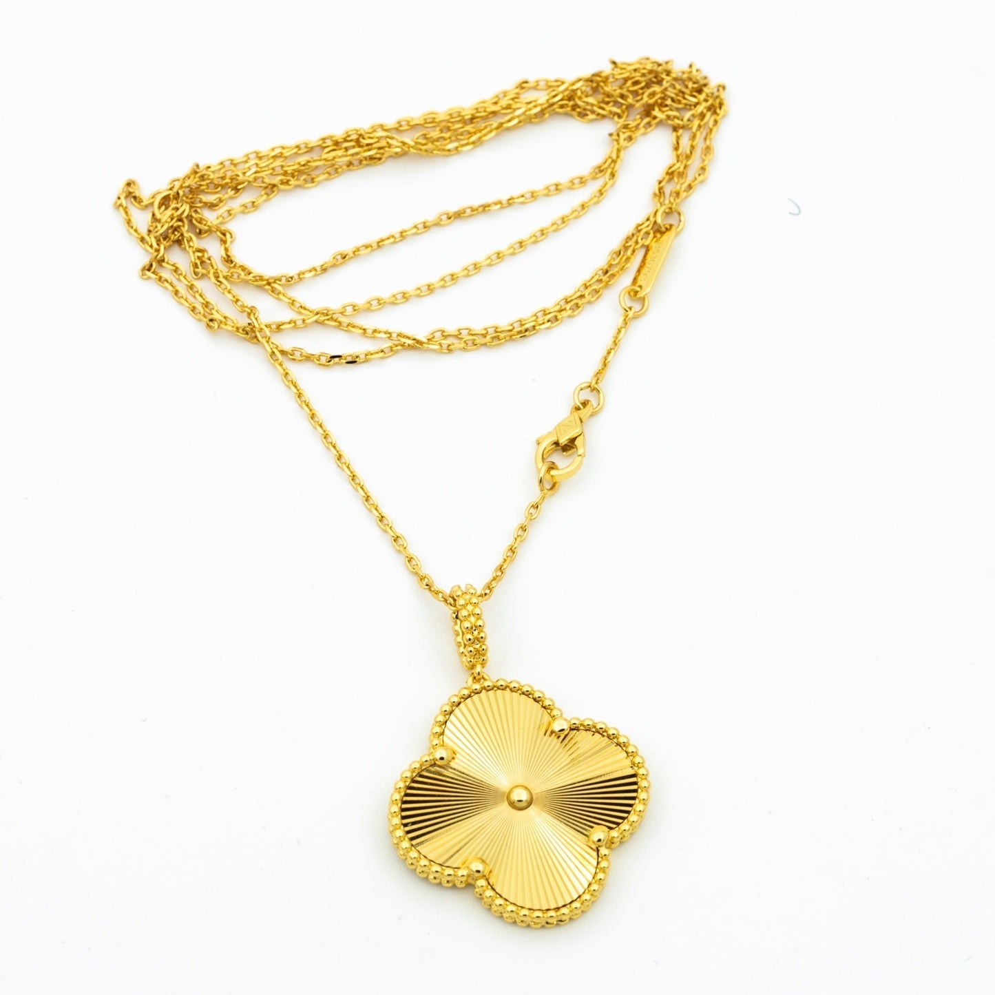 [Solara Jewelry]CLOVER 25MM PEDANT NECKLACE GOLD