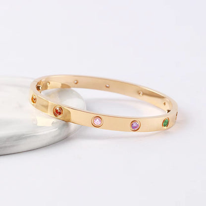 [Solara jewelry]2026 RAINBOW LOVE BRACELET 6.1MM  10 DIAMONDS