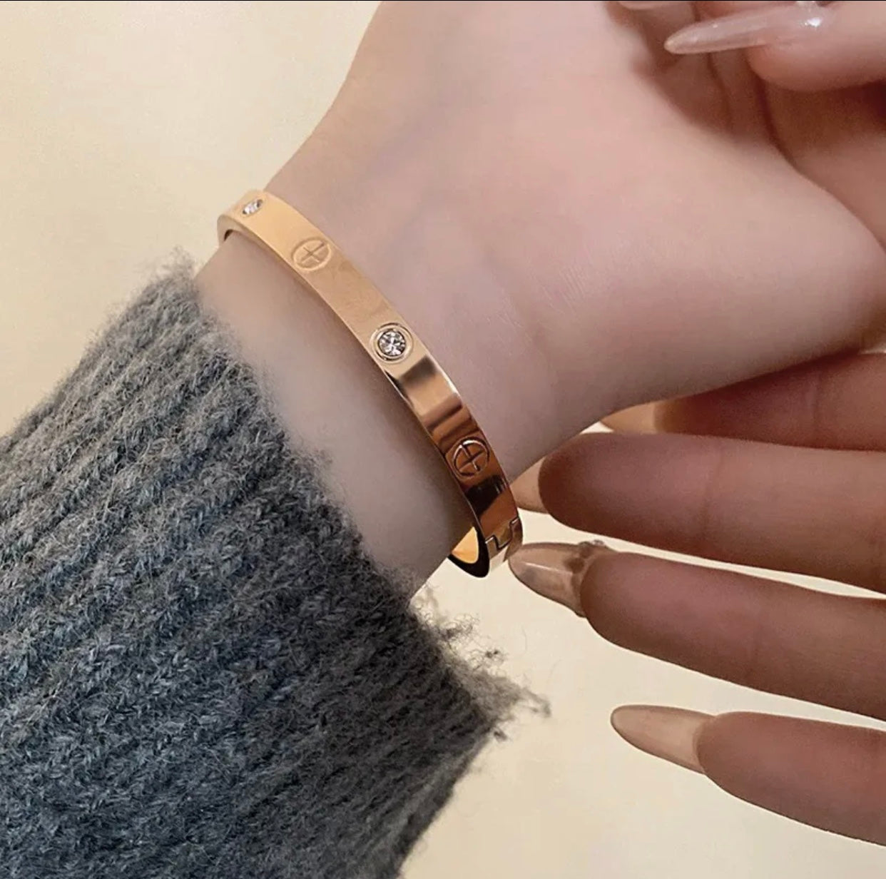 [Solara jewelry]2026 RAINBOW LOVE BRACELET 6.1MM  10 DIAMONDS