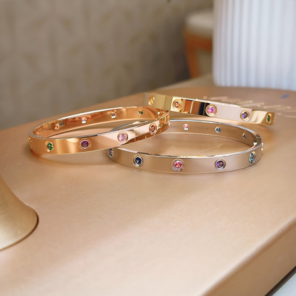 [Solara jewelry]2026 RAINBOW LOVE BRACELET 6.1MM  10 DIAMONDS