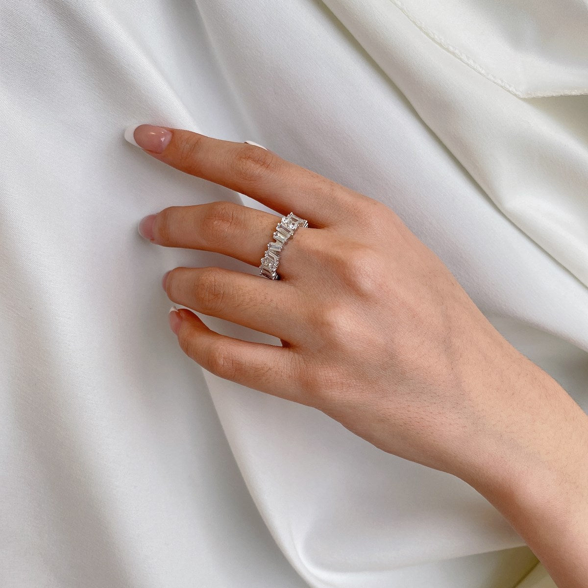 [Solara Jewelry]Delicate Multi Shape Tennis Ring