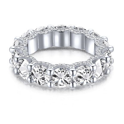 [Solara Jewelry]Gorgeous Round Cut Tennis Ring