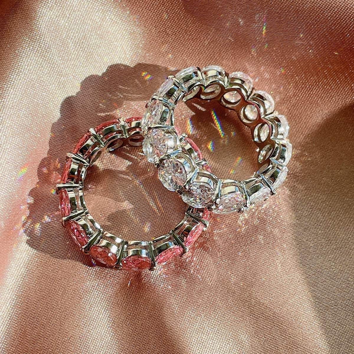 [Solara Jewelry]Dainty Elongated Cushion Cut Tennis Ring