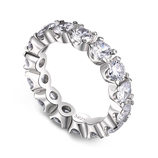 [Solara Jewelry]Eternity Round Cut Tennis Ring