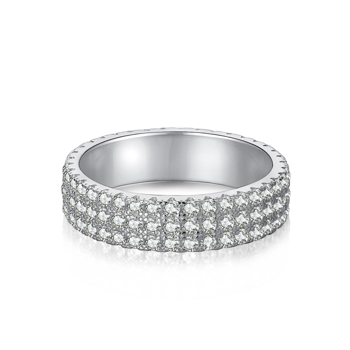 [Solara Jewelry]Dainty Round Cut Tennis Ring