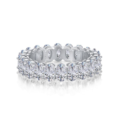 [Solara Jewelry]Ornate Oval Cut Tennis Ring