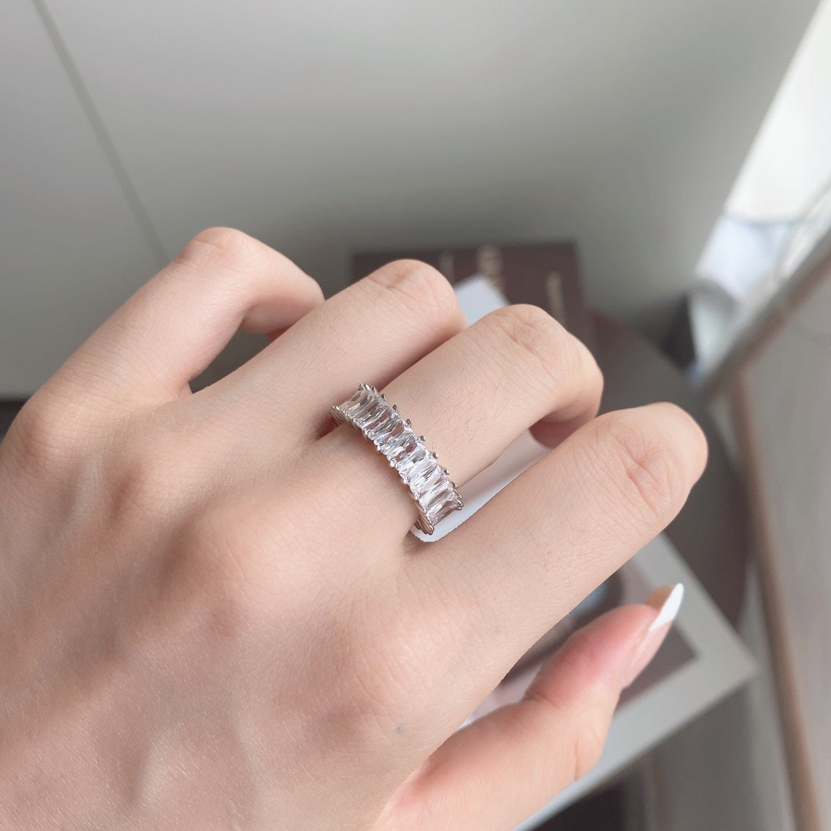 [Solara Jewelry]Unique Colorful Radiant Cut RIng