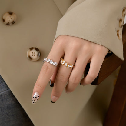 [Solara Jewelry]Delicate Multi Cut Ring