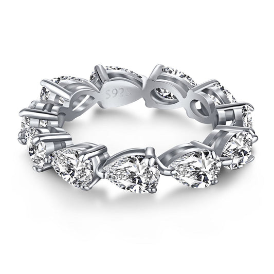 [Solara Jewelry]Exquisite Pear Cut Tennis Ring