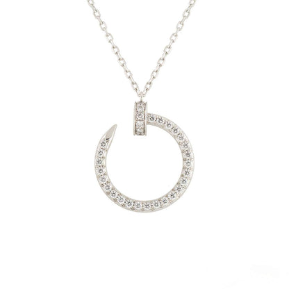 [Solara Jewelry]JUSTE NECKLACE SILVER DIAMONDS
