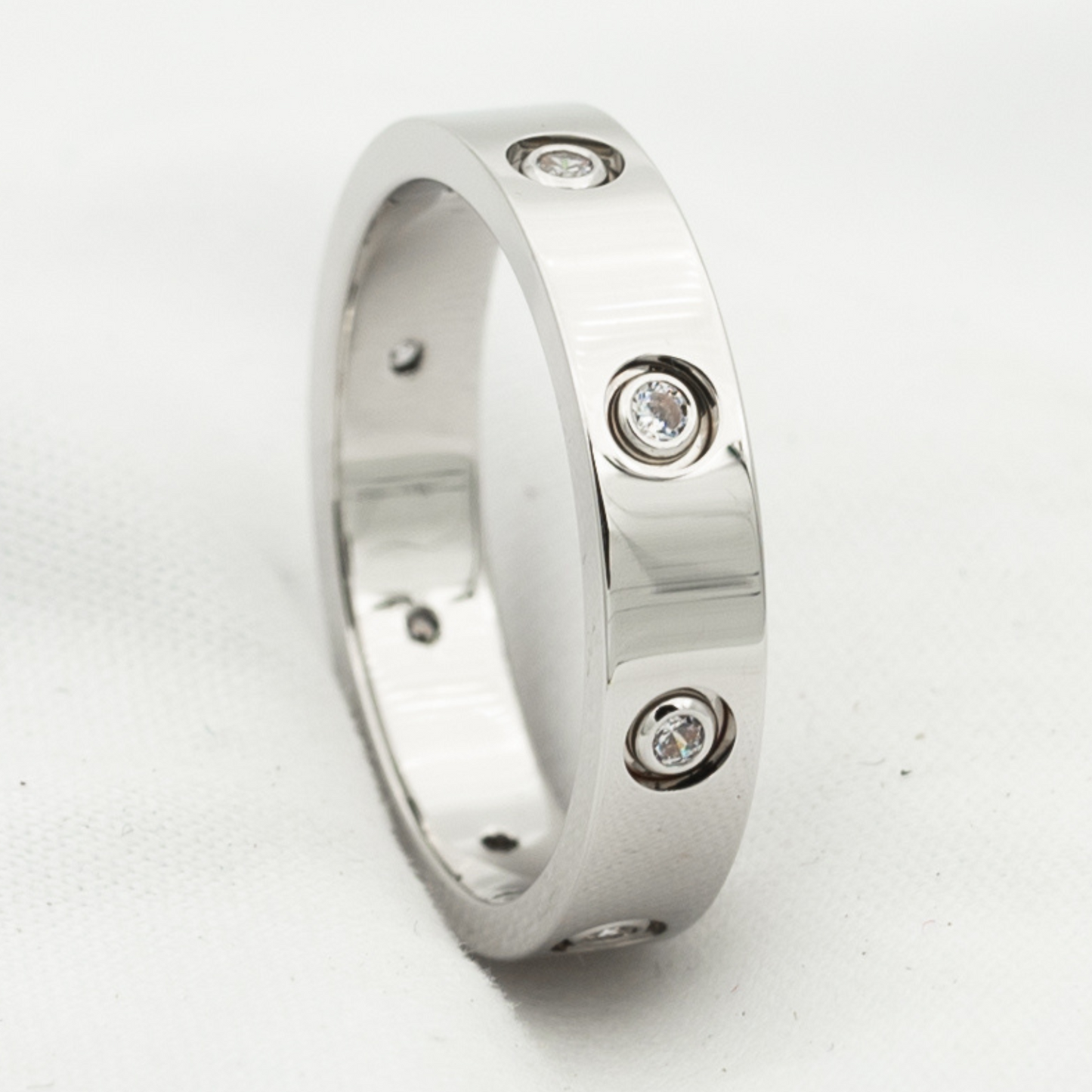 [Solara Jewelry]LOVE RING 3.6MM 8 DIAMONDS