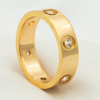 [Solara Jewelry]LOVE RING 5,5MM 6 DIAMANTEN ROSÉGOLD