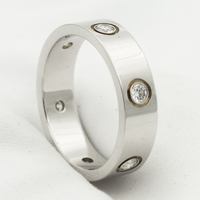 [Solara Jewelry]LIEBESRING 5.5MM 6 DIAMANTEN SILBER