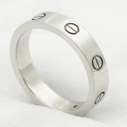 [Solara Jewelry]LOVE RING 4MM 1 DIAMOND SILVER