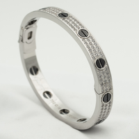 [Solara Jewelry]LOVE BRACELET 6.1MM DIAMOND-PAVED CERAMIC