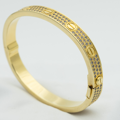 [Solara Jewelry]LOVE BRACELET 6.1MM DIAMOND-PAVED