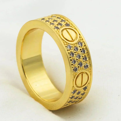 [Solara Jewelry]LOVE RING 5.5MM DIAMONDS PAVED