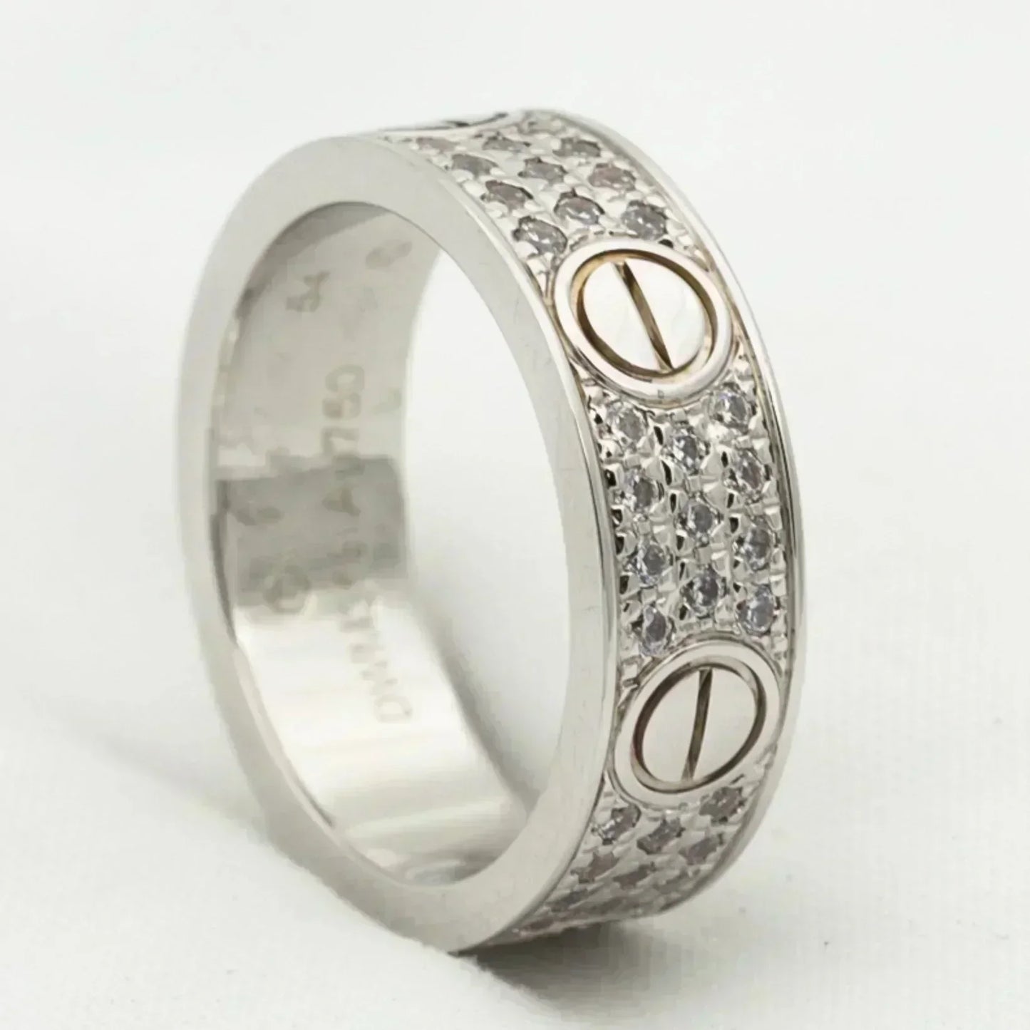 [Solara Jewelry]LOVE RING 5.5MM DIAMONDS PAVED
