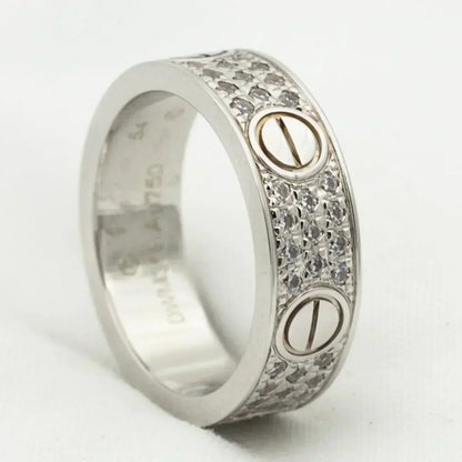 [Solara Jewelry]LOVE RING 5.5MM DIAMONDS PAVED