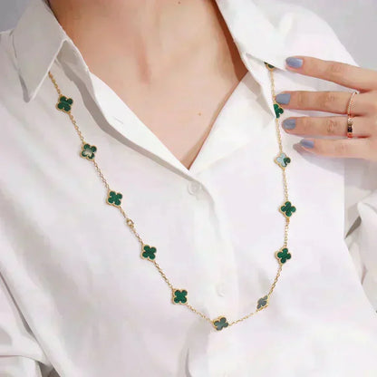 [Solara Jewelry]CLOVER 20 MOTIFS MALACHITE GOLD