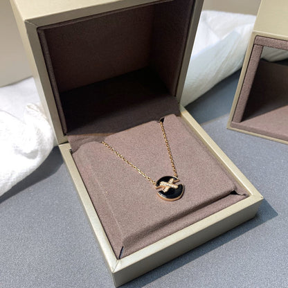 [Solara Jewelry]JEUX DE PINK GOLD DIAMOND NECKLACE