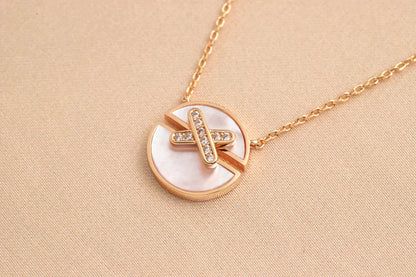 [Solara Jewelry]JEUX DE ROSE GOLD DIAMOND NECKLACE
