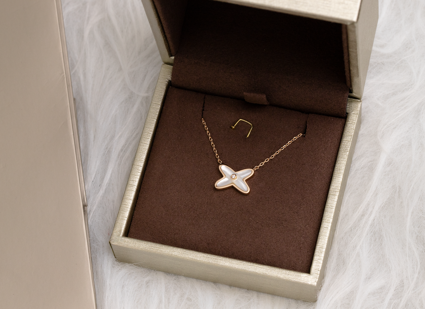 [Solara Jewelry]JEUX DE NECKLACE 1 DIAMOND