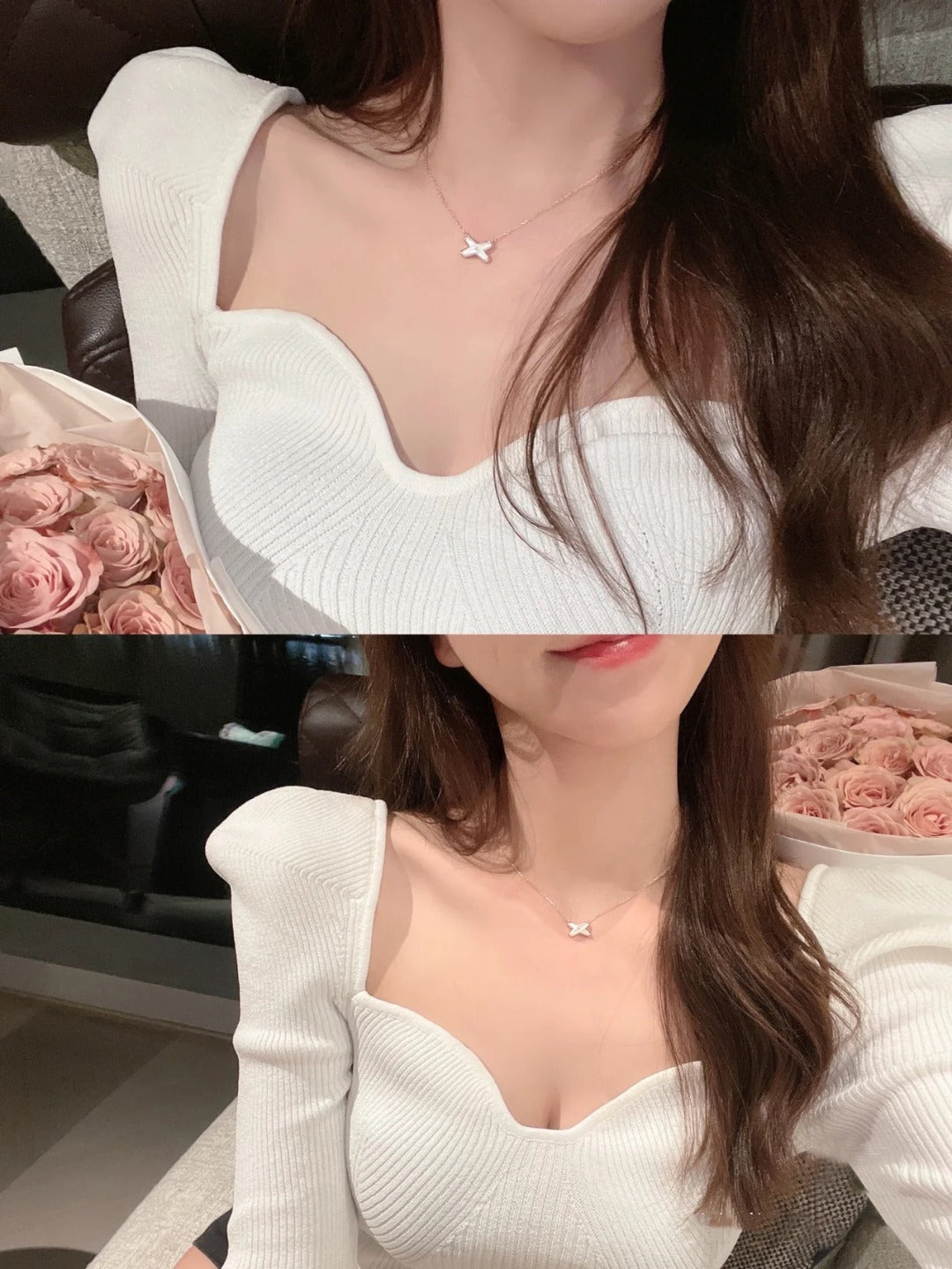 [Solara Jewelry]JEUX DE NECKLACE 1 DIAMOND